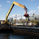 EPA-contracted crews work on the Gowanus Canal in October 2016.